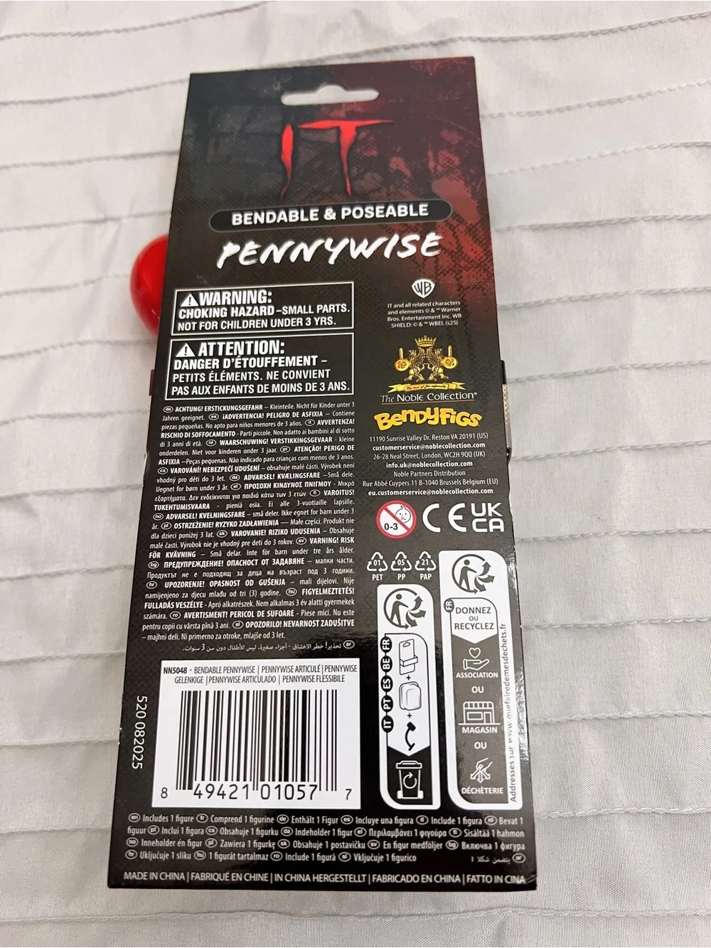 Pennywise- It Movie- Bendable & Poseable Action Figure- The Noble Collection
